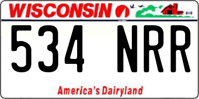 WI license plate 534NRR