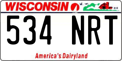 WI license plate 534NRT