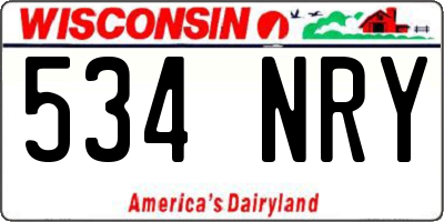 WI license plate 534NRY