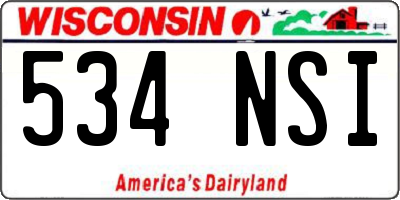 WI license plate 534NSI