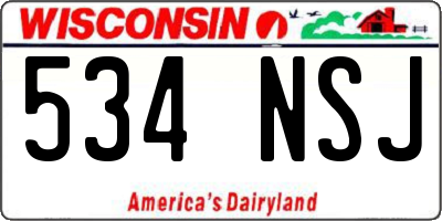 WI license plate 534NSJ