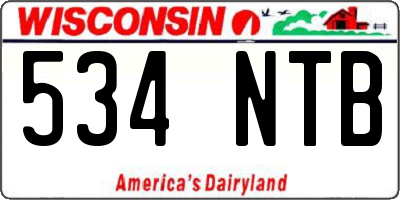 WI license plate 534NTB