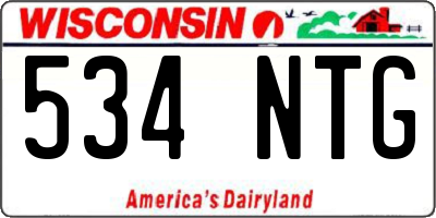 WI license plate 534NTG