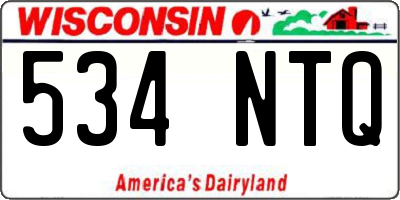 WI license plate 534NTQ