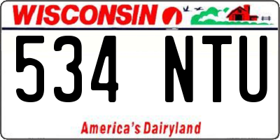 WI license plate 534NTU