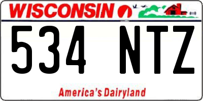WI license plate 534NTZ
