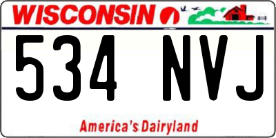 WI license plate 534NVJ