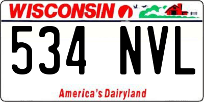 WI license plate 534NVL
