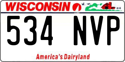 WI license plate 534NVP