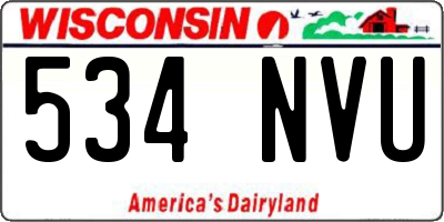 WI license plate 534NVU