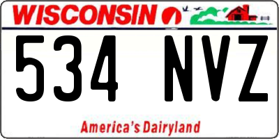 WI license plate 534NVZ