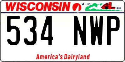 WI license plate 534NWP
