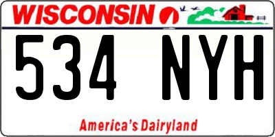 WI license plate 534NYH