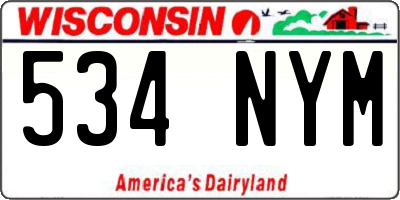 WI license plate 534NYM