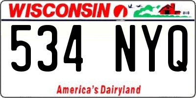 WI license plate 534NYQ