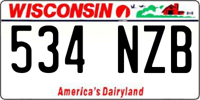 WI license plate 534NZB
