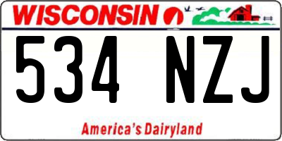 WI license plate 534NZJ