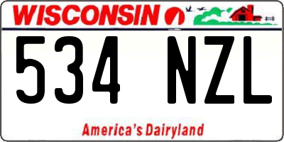 WI license plate 534NZL