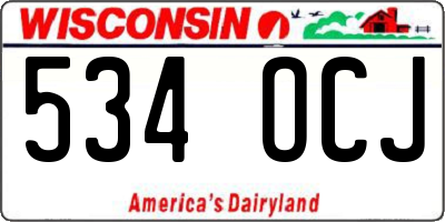 WI license plate 534OCJ