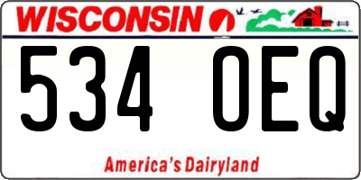 WI license plate 534OEQ