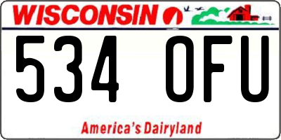WI license plate 534OFU
