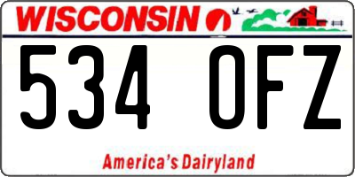 WI license plate 534OFZ