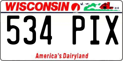 WI license plate 534PIX