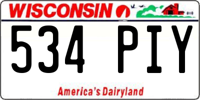 WI license plate 534PIY