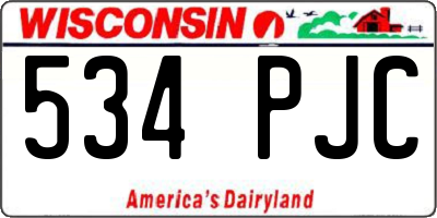WI license plate 534PJC