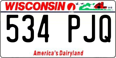 WI license plate 534PJQ