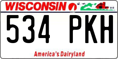 WI license plate 534PKH