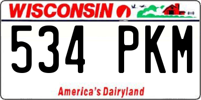 WI license plate 534PKM