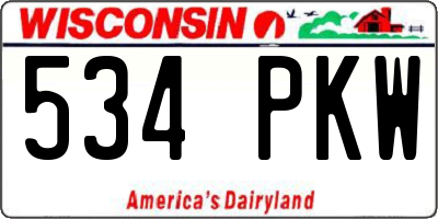 WI license plate 534PKW