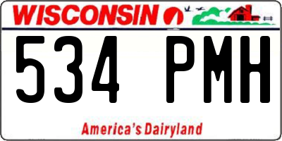 WI license plate 534PMH