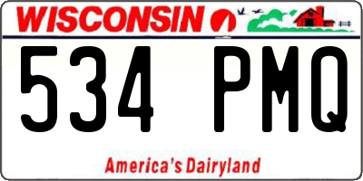 WI license plate 534PMQ