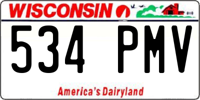 WI license plate 534PMV