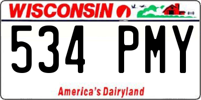 WI license plate 534PMY