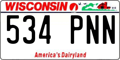 WI license plate 534PNN