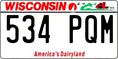 WI license plate 534PQM