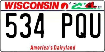 WI license plate 534PQU