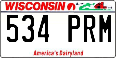 WI license plate 534PRM