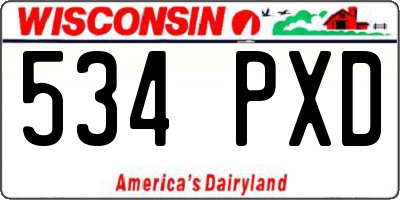 WI license plate 534PXD