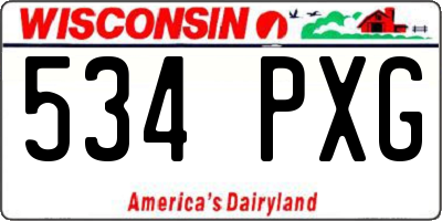 WI license plate 534PXG