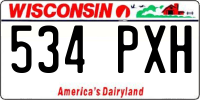 WI license plate 534PXH