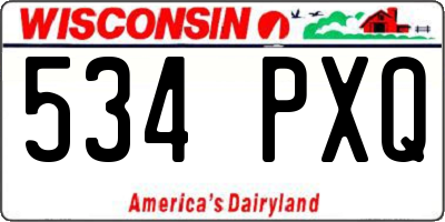 WI license plate 534PXQ