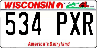 WI license plate 534PXR