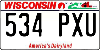 WI license plate 534PXU