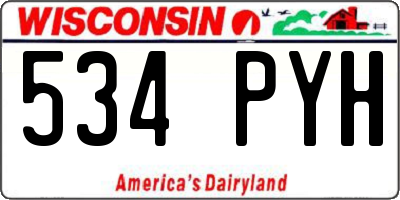 WI license plate 534PYH