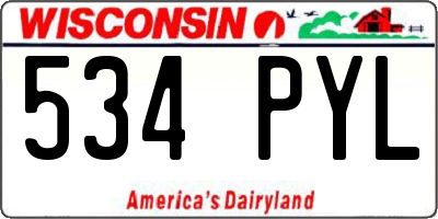 WI license plate 534PYL