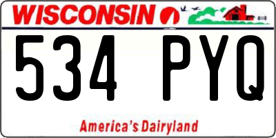 WI license plate 534PYQ